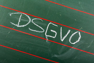 DSGVO - auf Schultafel