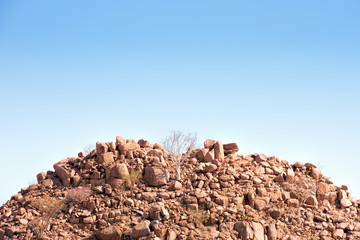 rocky landscapes of damaraland in Namibia