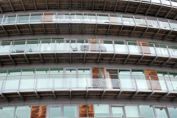 balcony and windows of a building