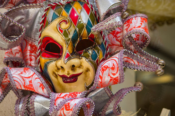 Colorful mask in Venice, Italy