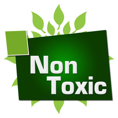 Non Toxic Leaves Circular Squares Text 