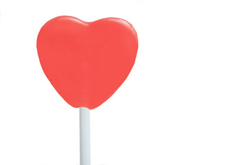 Fototapeta na wymiar caramel candy in shape of heart