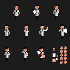 set of doctor vector