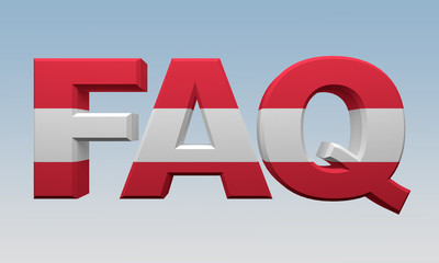 letters FAQ painted flag Austria