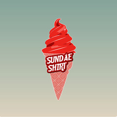 Ice cream logo for food or clothing business