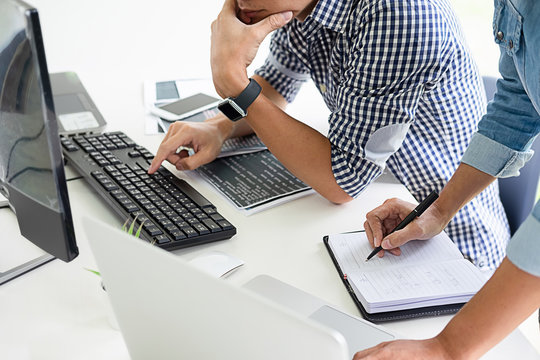 Programmer working in a software development and coding technologies. Website design.Technology concept.