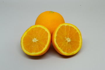 Orange fruit isolated on white background