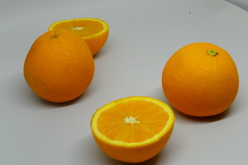 Orange fruit isolated on white background