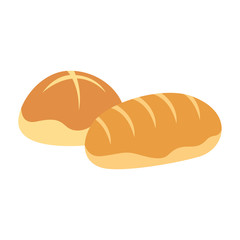 Bread, bakery icon, white background. Vector illustration. EPS 10.