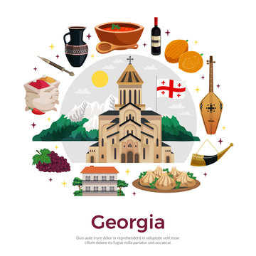 Georgia Flat Composition Poster 