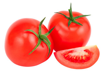 Tomato isolated on white. With clipping path