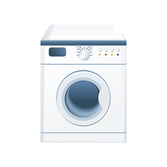 Washer icon. Appliance vector icon. Washer icon vector. Vector image. Vector illustration. EPS 10.