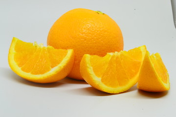 Orange fruit isolated on white background
