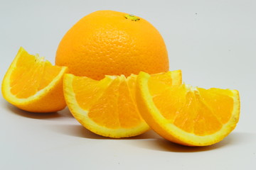 Orange fruit isolated on white background