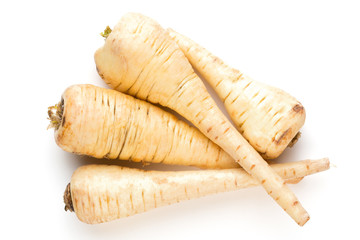Parsnip isolated on the white background.