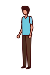 young man standing avatar character