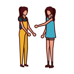 young women standing avatar character