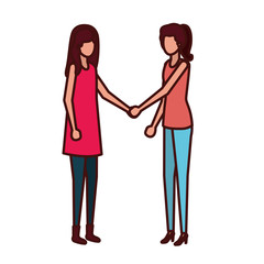 young women standing avatar character