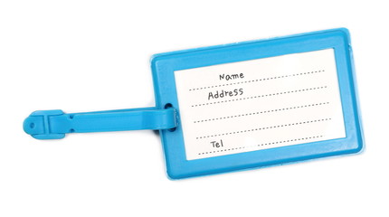 Blank, empty id name tag, card for advertising isolated on white background