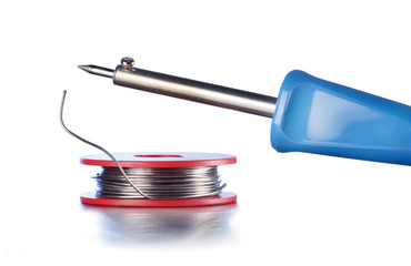 soldering iron isolated on white