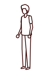 young man standing avatar character