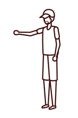 young man standing avatar character