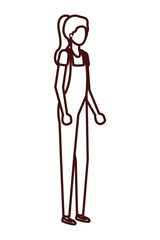 young woman standing avatar character