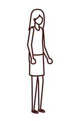 young woman standing avatar character