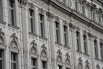 Old building facade. Bucharest, Romania
