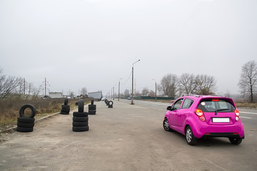 Driving school outdoors