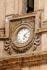 Dome of the Cathedral of Zaragoza on a sunny day in the north of Spain.