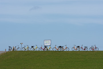 Fahrräder auf Langeoog