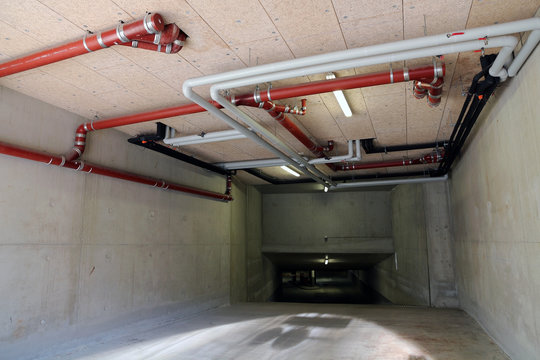 underground garage parking entrance