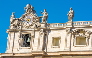 Apostles of the facade of St. Peter's Cathedral in the Vatican. Italy