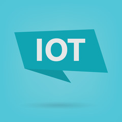 IOT (internet of things) acronym on a sticker- vector illustration