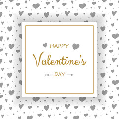Valentine's Day decoration with beutiful hand drawn hearts. Vector