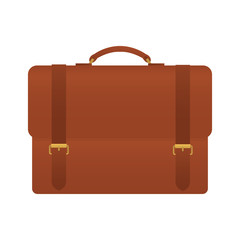 Briefcase, vector isolated on white background