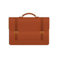 Briefcase, vector isolated on white background