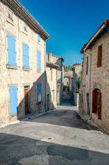 Fototapeta na wymiar Lagrasse village in southern France on a sunny day