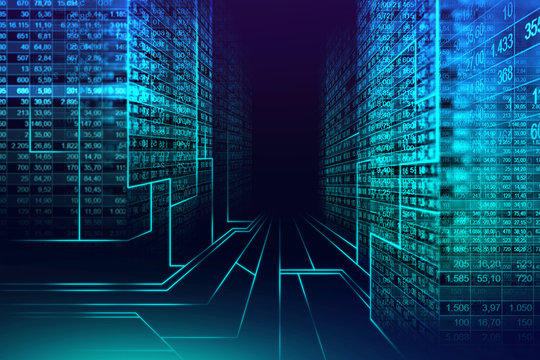 Digital binary code matrix background in graphic concept