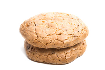 coconut cookies with chocolate isolated