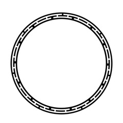 Greek key round frame. Typical egyptian, assyrian and greek motives circle border. Arabic geometric texture. Islamic Art. Abstract geometric. Vector and illustration.
