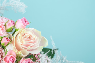Flowers bouquet close up. 