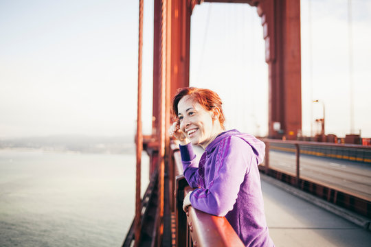 Woman in the Golden Gate Bridge