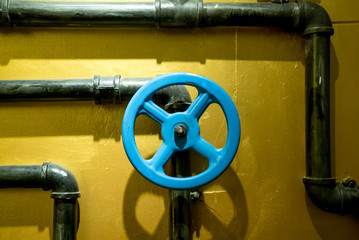 The photo of metal pipes for water supply