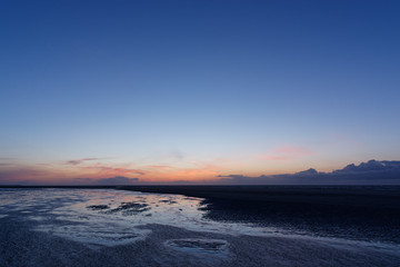Obraz premium Abendstimmung am Strand von Langeoog