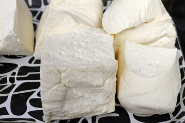 Homemade white brine cheese