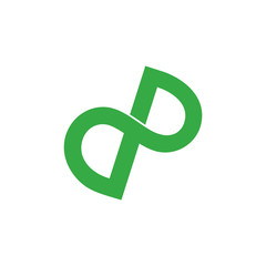 letters dp infinity design logo vector