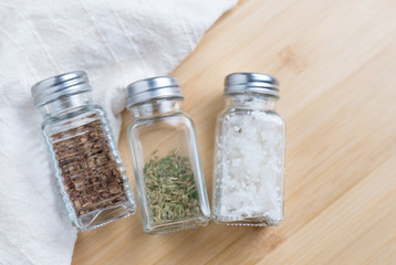 Bottles of seasoning