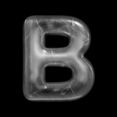 Ice letter B - Capital 3d Winter font - suitable for Nature, Winter or Christmas related subjects